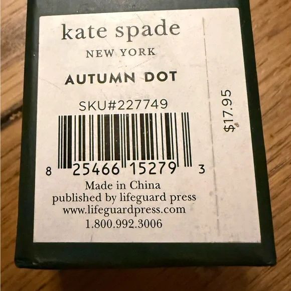 Kate Spade New York Ink Pen Key Fob black Ink Keychain Pen, Autumn Dot NEW - Picture 4 of 5